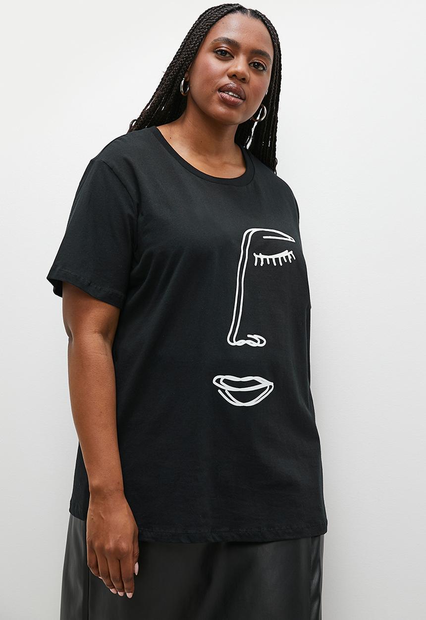 Superbalist - Graphic novelty tee plus - black