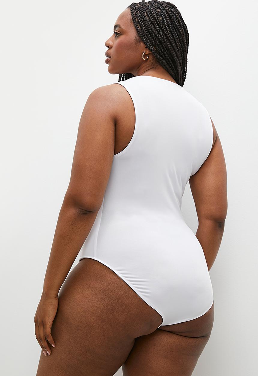 Superbalist - Single boat neck bodysuit - white