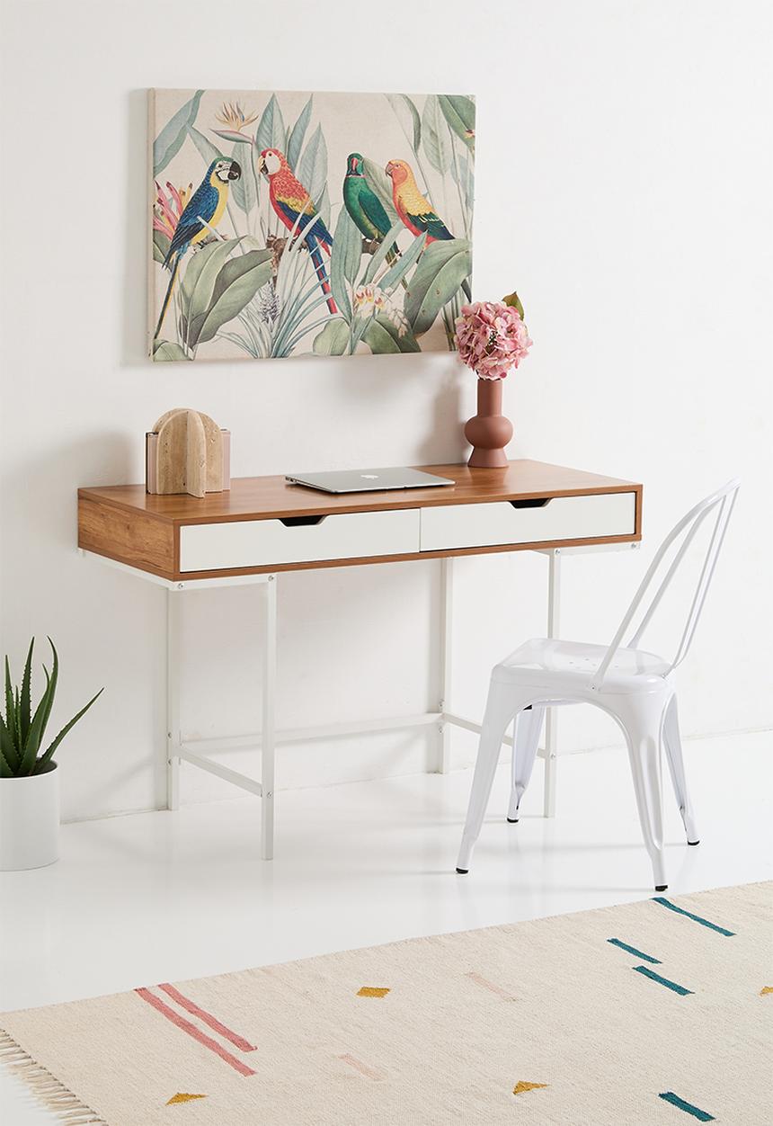 Sixth Floor - Lara desk - white & natural