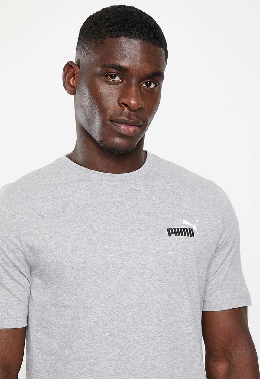 PUMA - Ess+ 2 col small logo tee - light gray heather