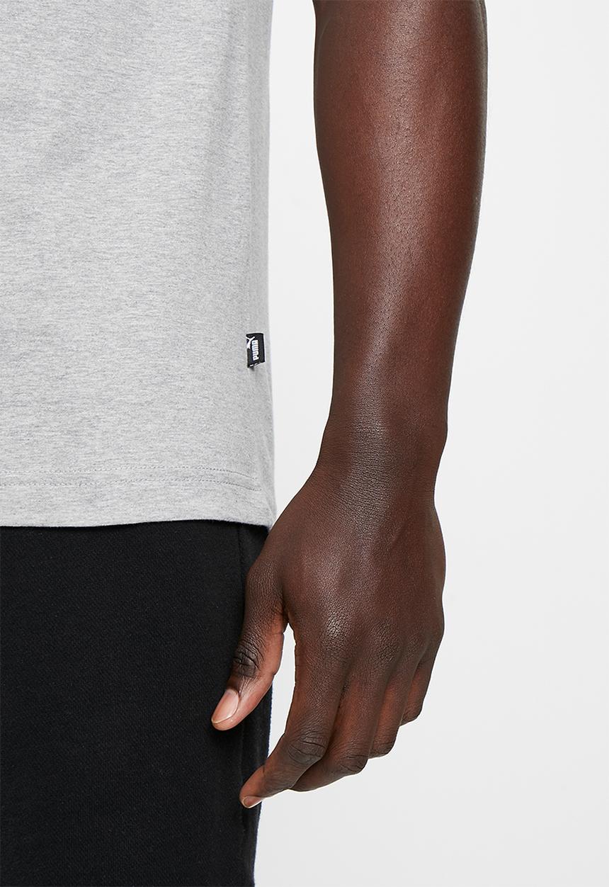 PUMA - Ess+ 2 col small logo tee - light gray heather