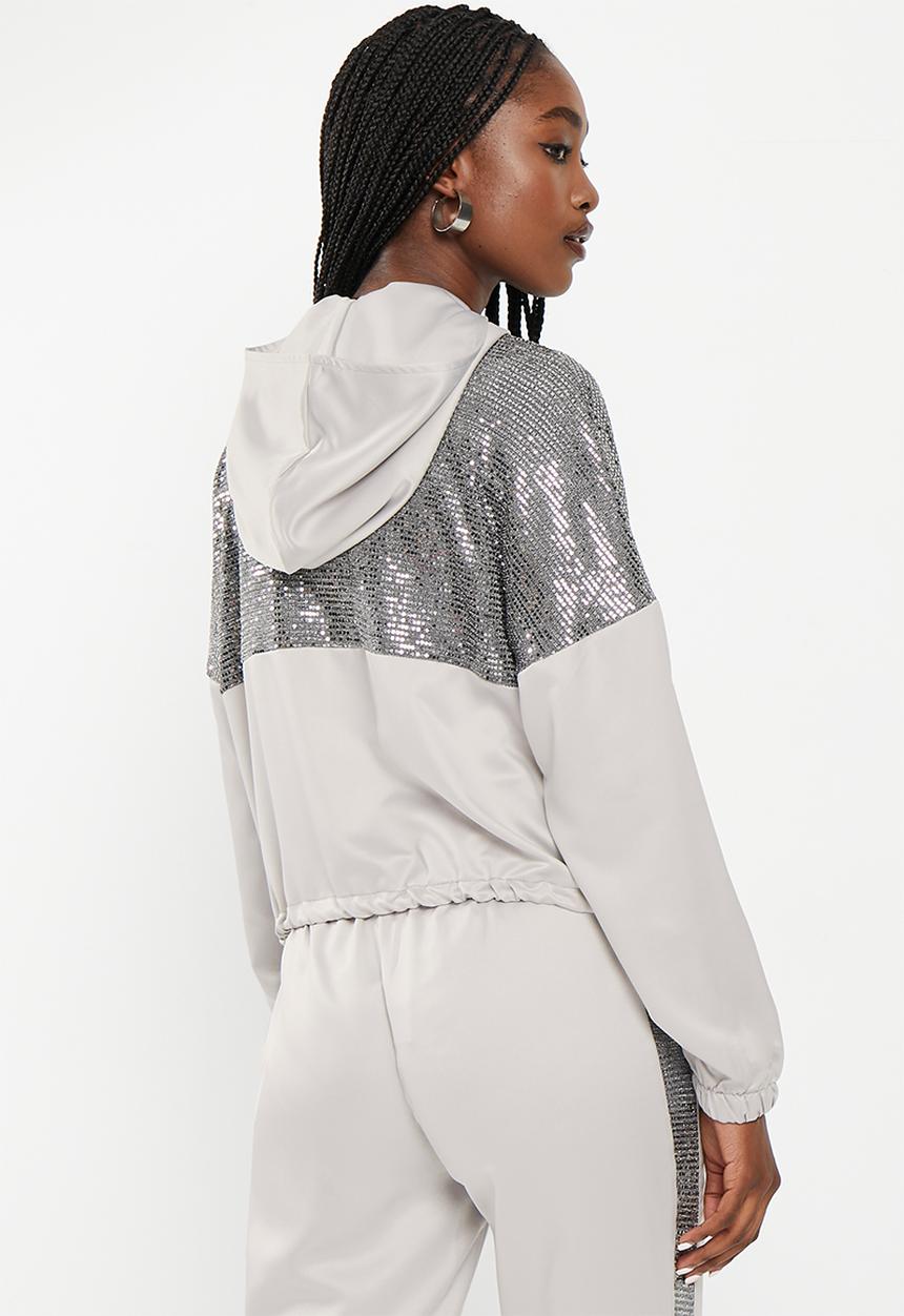 SISSY BOY - The only one: branded jacket with hood - silver