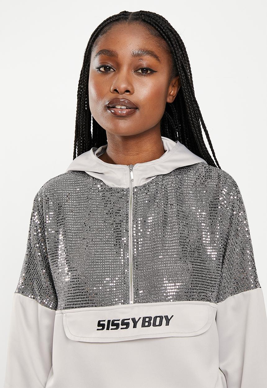 SISSY BOY - The only one: branded jacket with hood - silver
