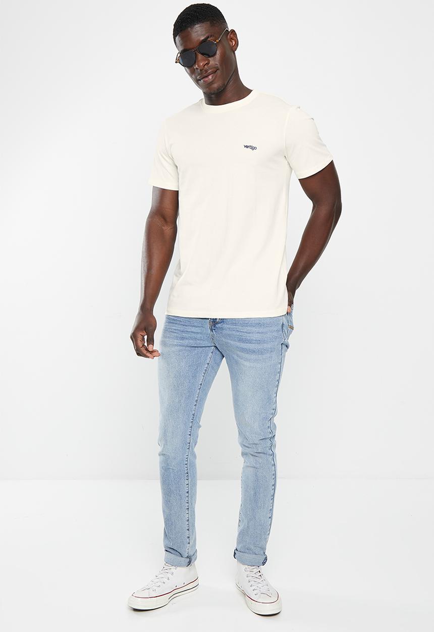 Vertigo - Mens vertigo core enzyme washed tee short sleeve - star white