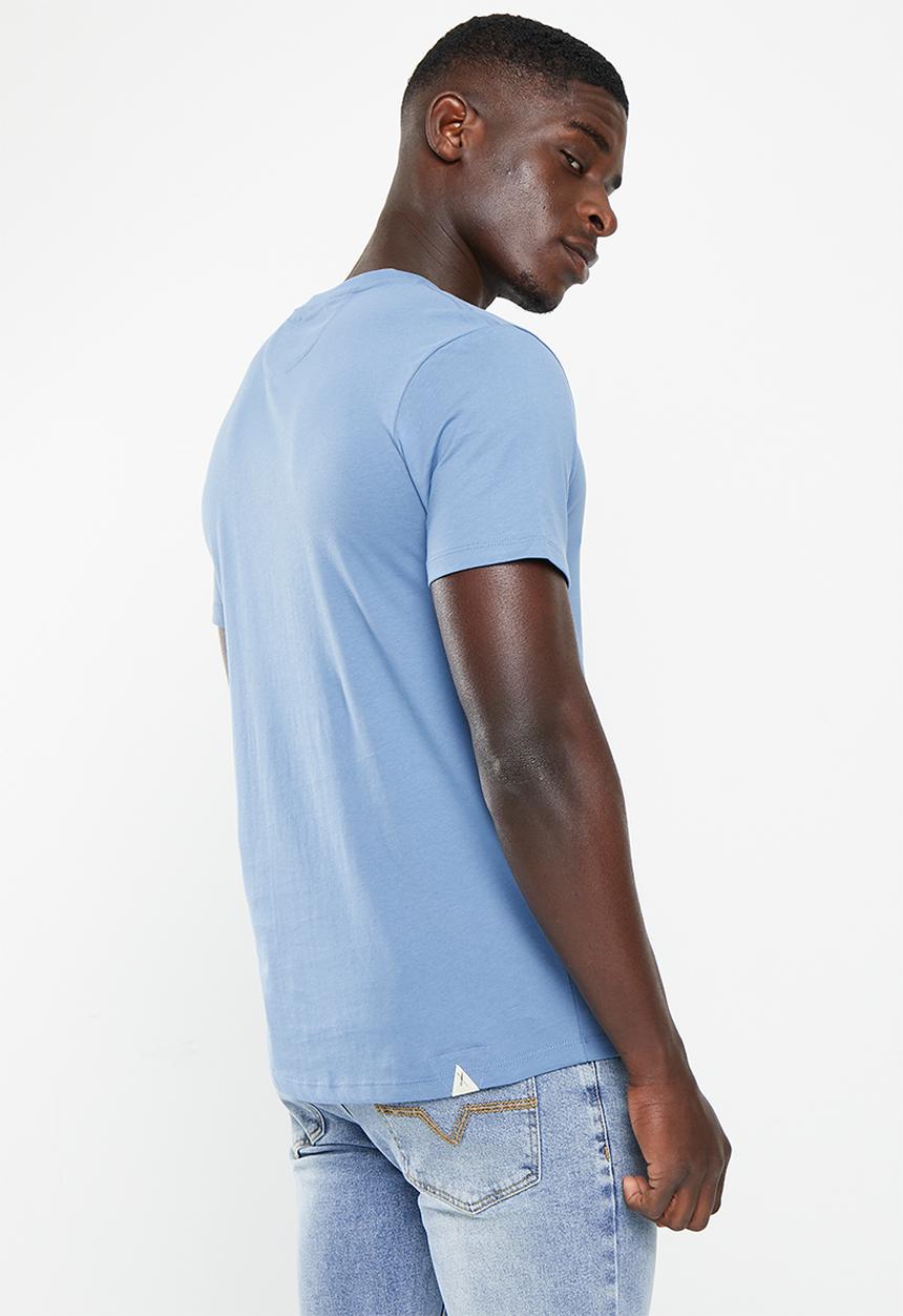Vertigo - Mens vertigo core enzyme washed tee short sleeve - coronet blue