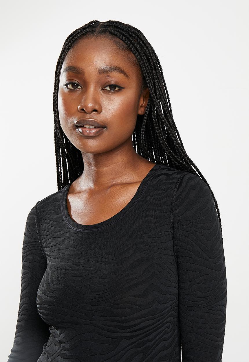 Lizzy - Skyelar long sleeve full body rashie swimsuit - black zebra stripe
