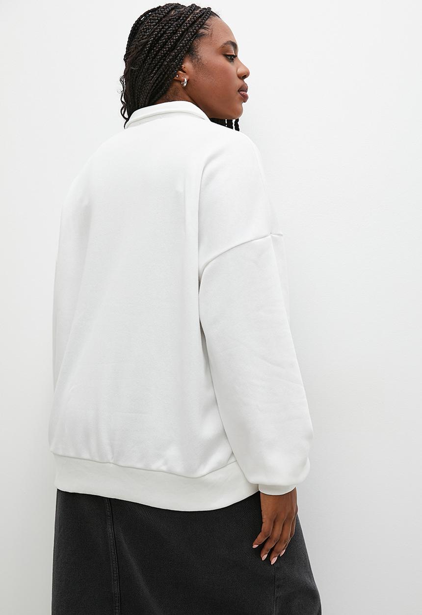 Superbalist - Half zip sweat - ecru