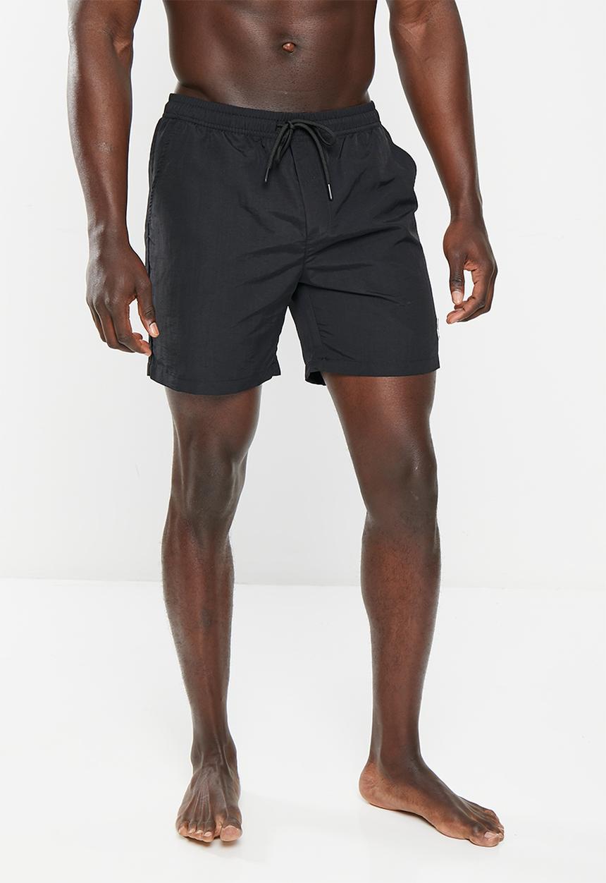POLO - Men short monogram beach short - black