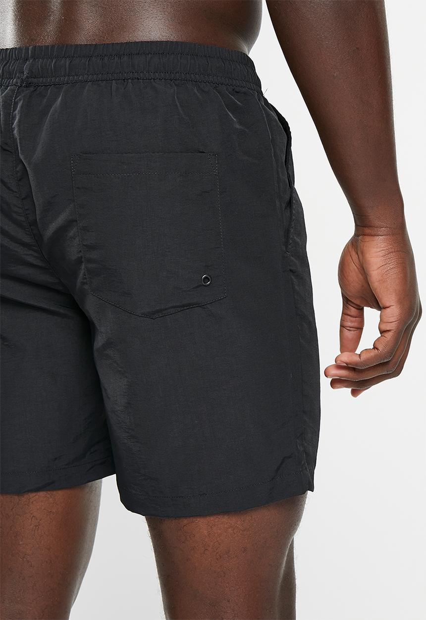 POLO - Men short monogram beach short - black