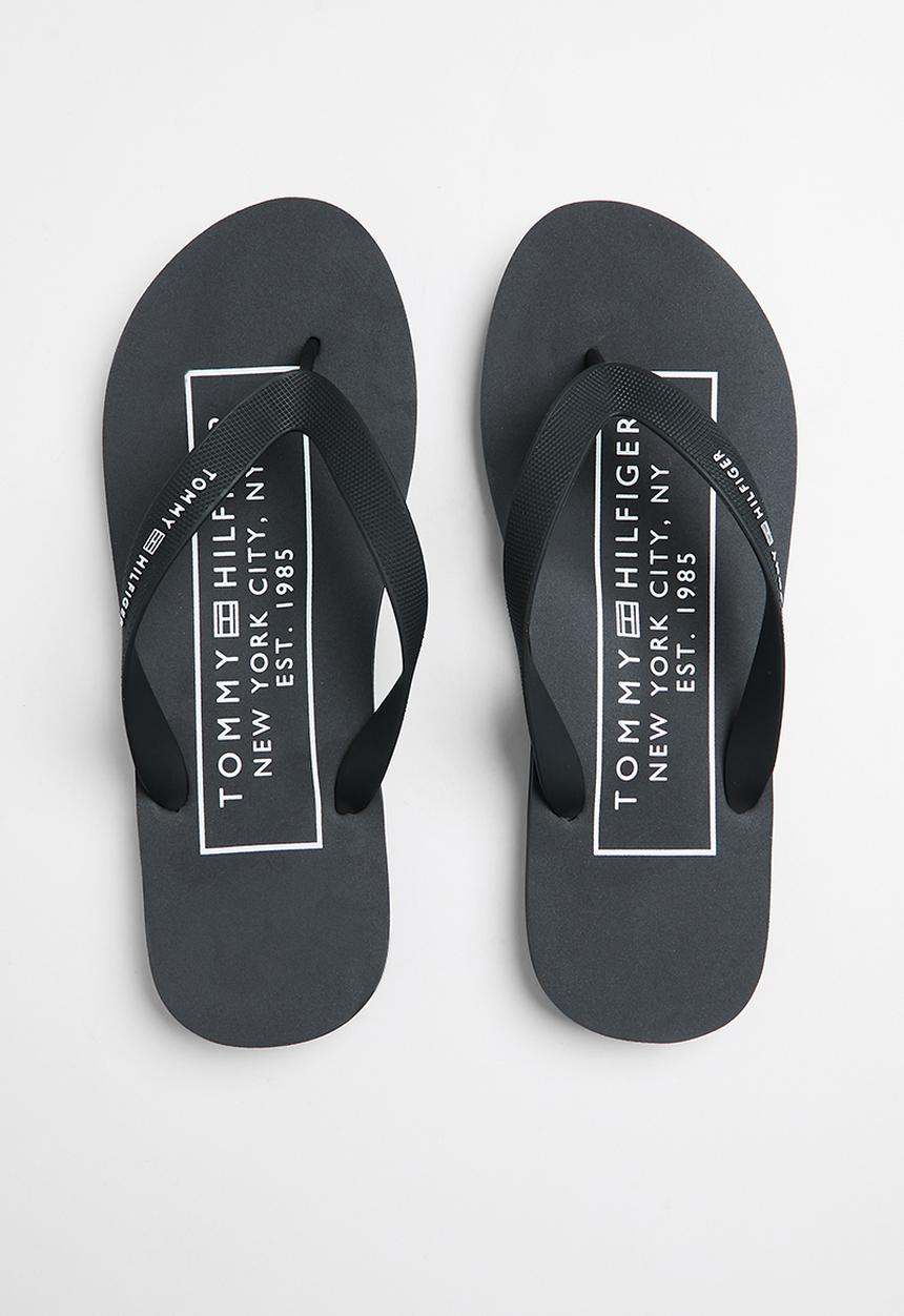 Tommy Hilfiger - Rubber hilfiger beach sandal - black