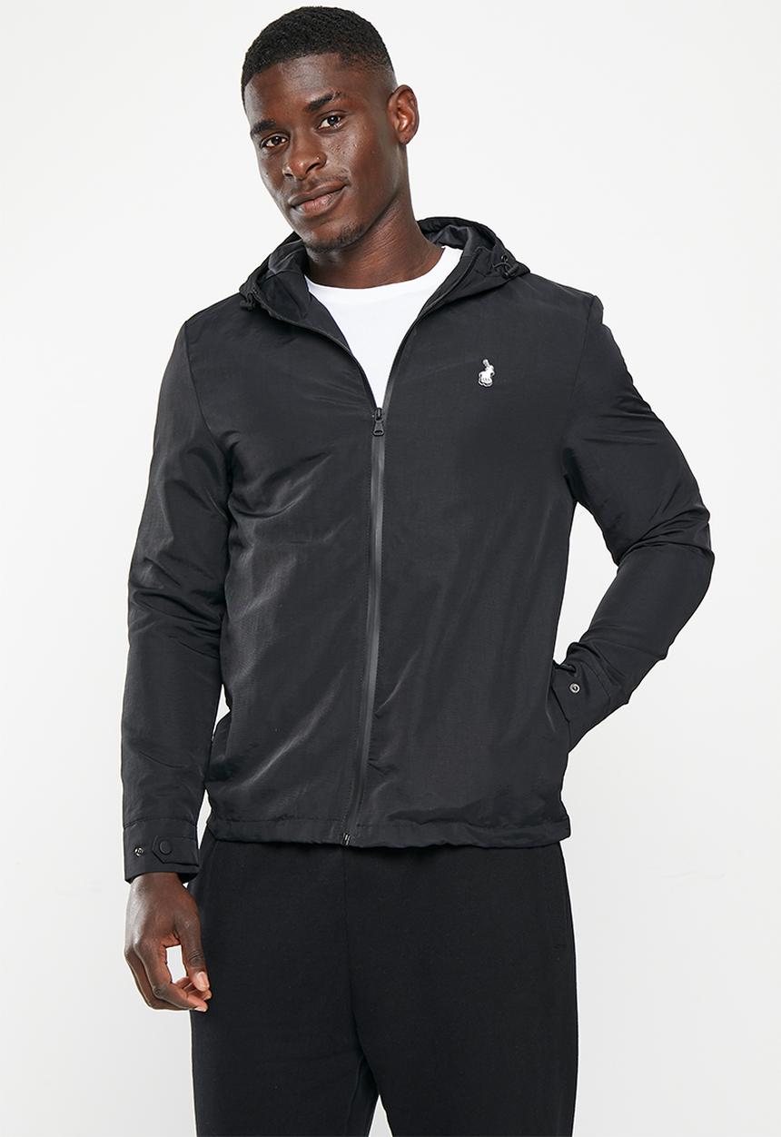 POLO - Mens sport long sleeve windbreaker - black