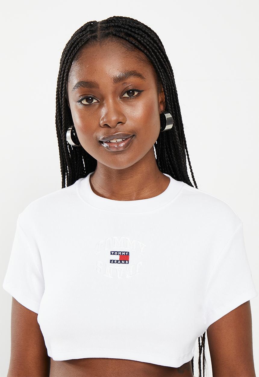 Tommy Hilfiger - Tjw ultr crop tj mirror tee - white