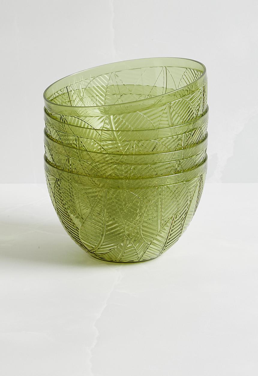 H&S - Luay bowl set of 4 - green