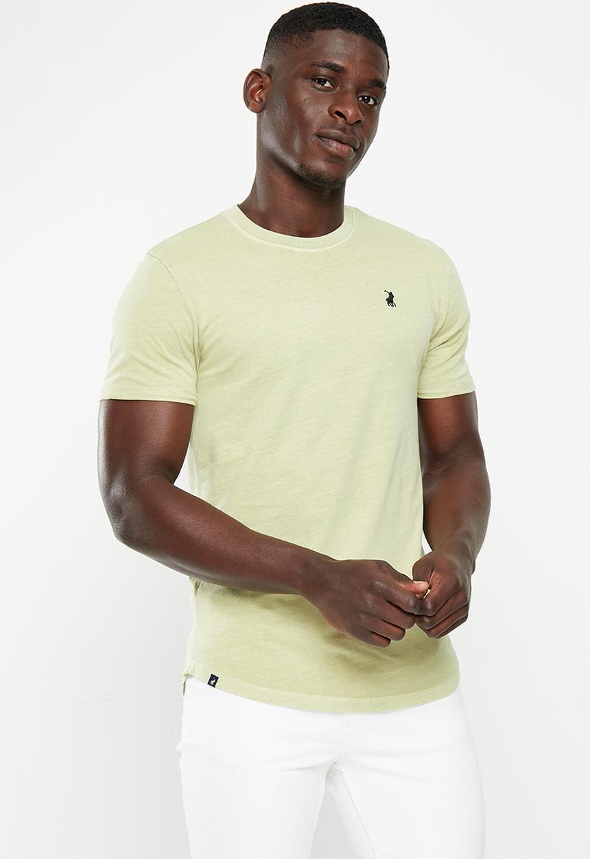 POLO - Mens pjc overdyed short sleeve Tee - stone