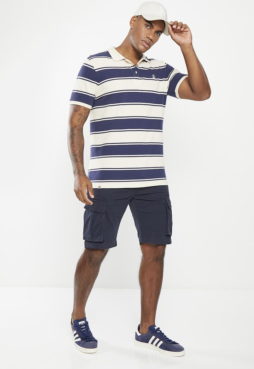 Aca Joe - Mens aca joe pigment dyed canvas cargo short - Ink