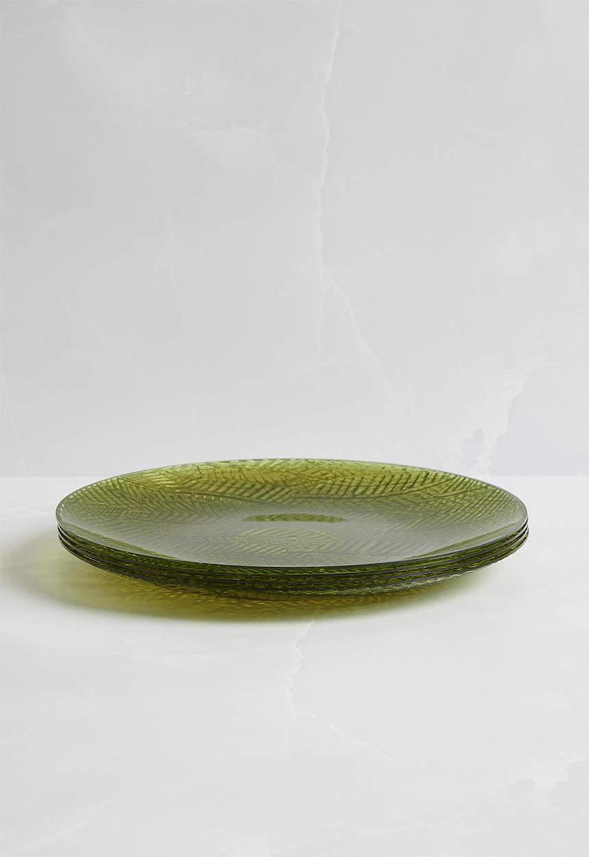 H&S - Luay plate set of 4 - green