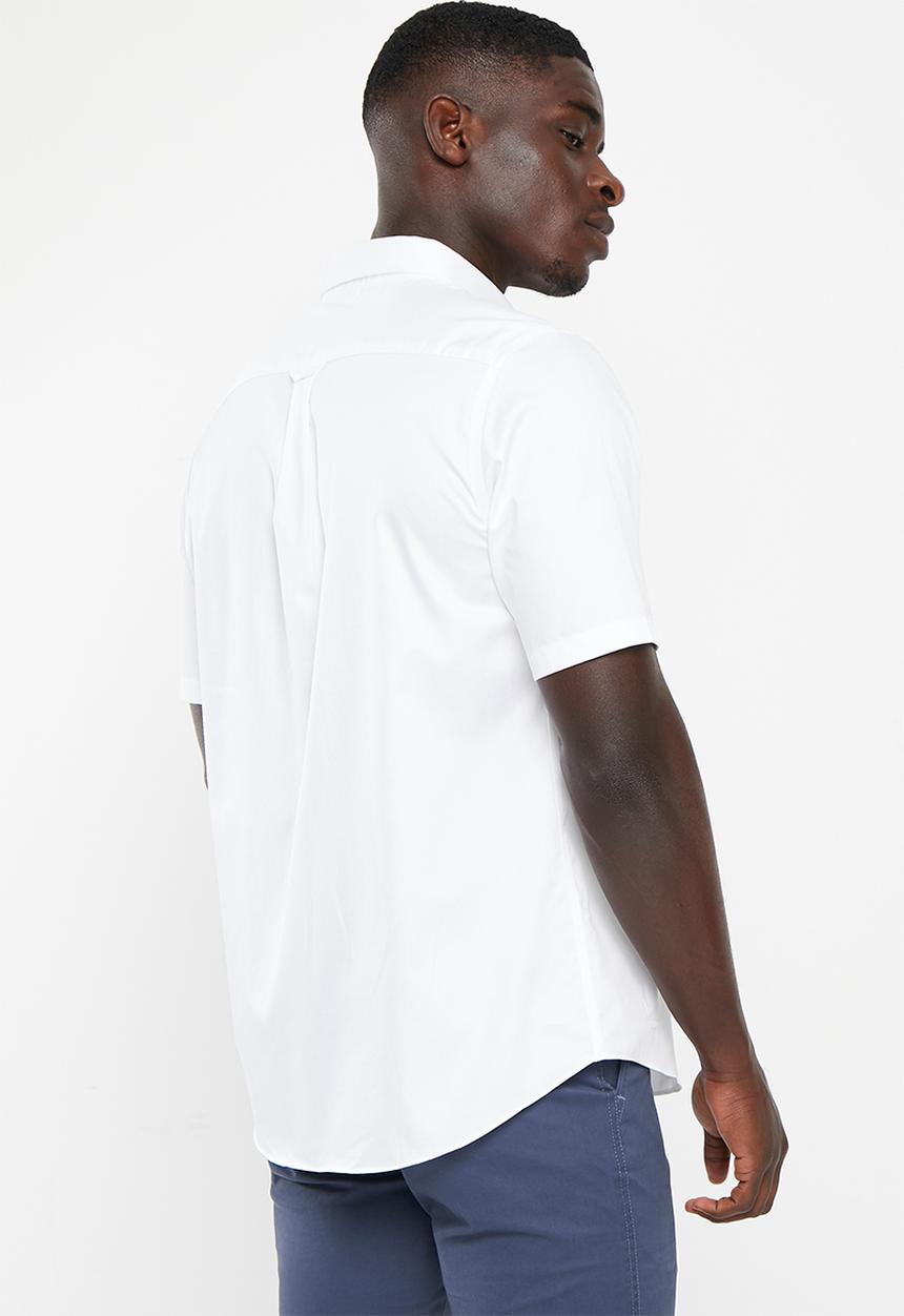 Pringle of Scotland - Pringle ethan short sleeve classic shirt - white