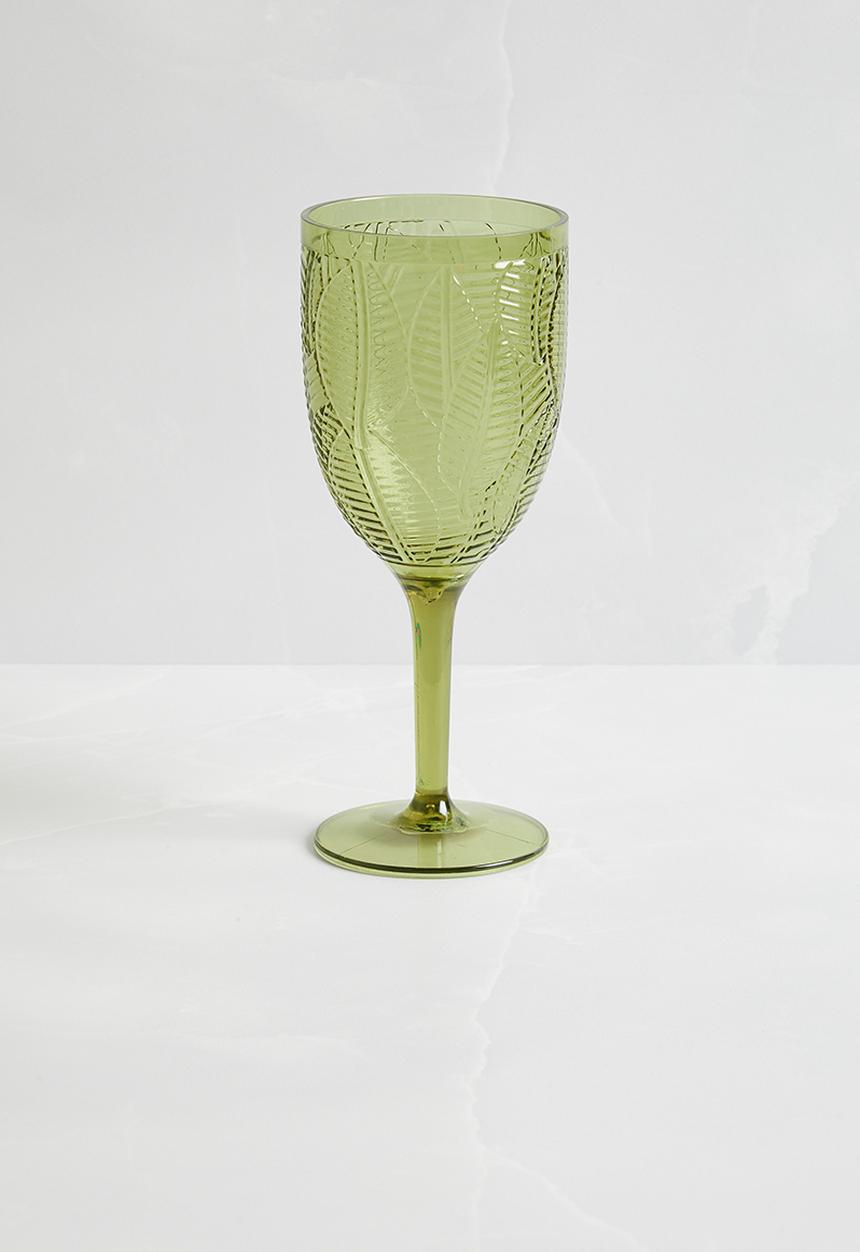 H&S - Luay wine glass set of 4 - green