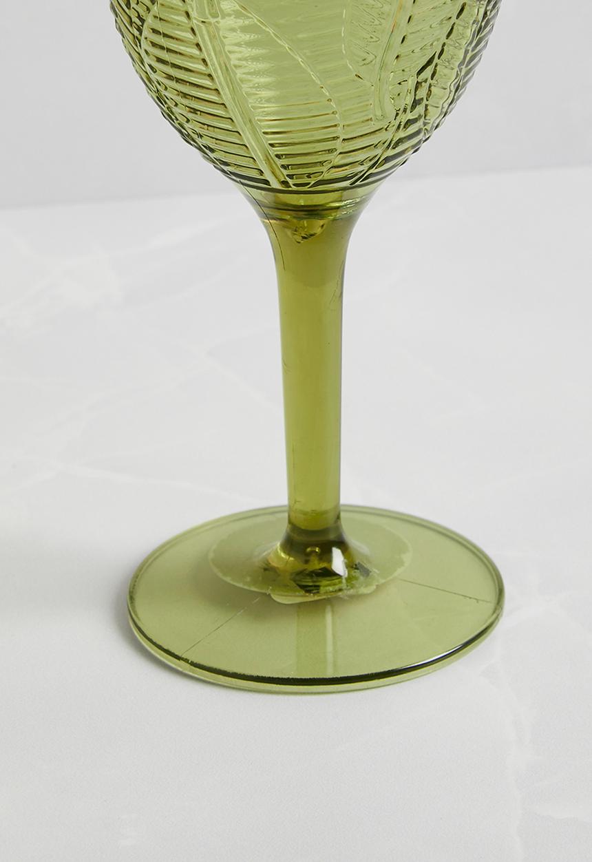 H&S - Luay wine glass set of 4 - green