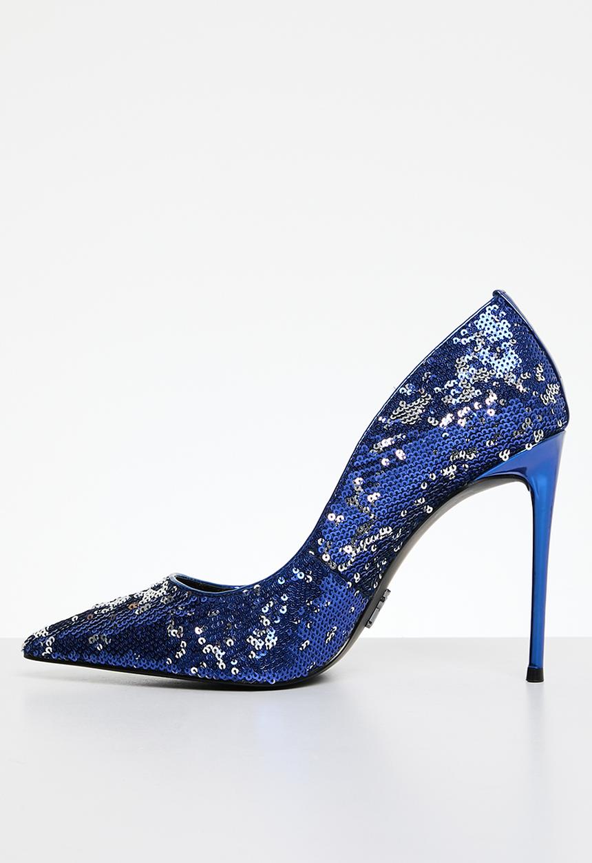 Steve Madden - Vala-sq court heel - blue sequin