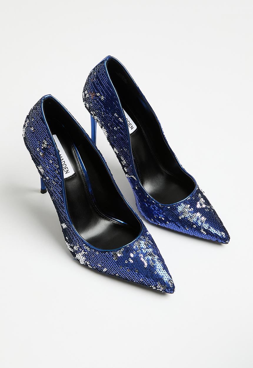 Steve Madden - Vala-sq court heel - blue sequin