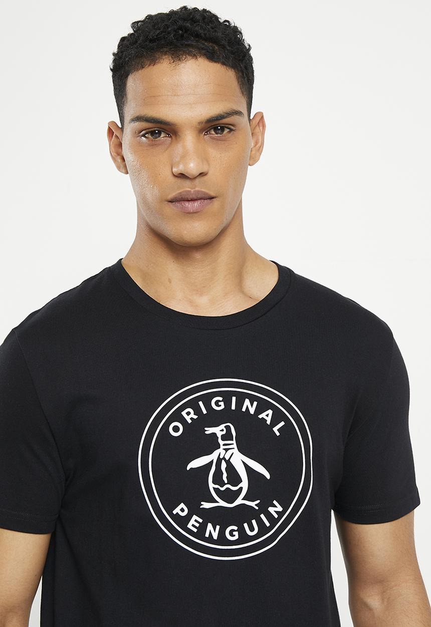 Original Penguin - Logo stamp tee - black