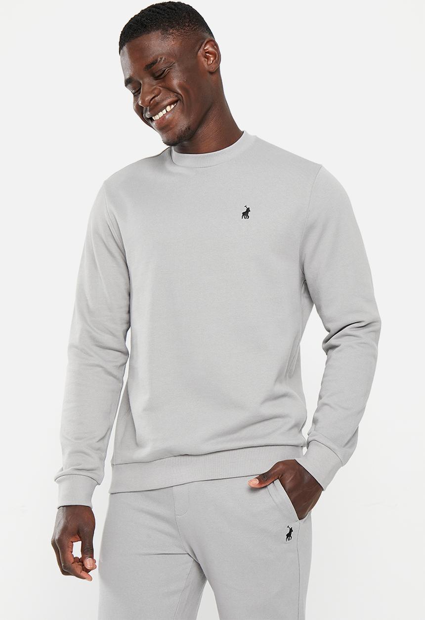 POLO - Mens sport long sleeve sweat top - grey