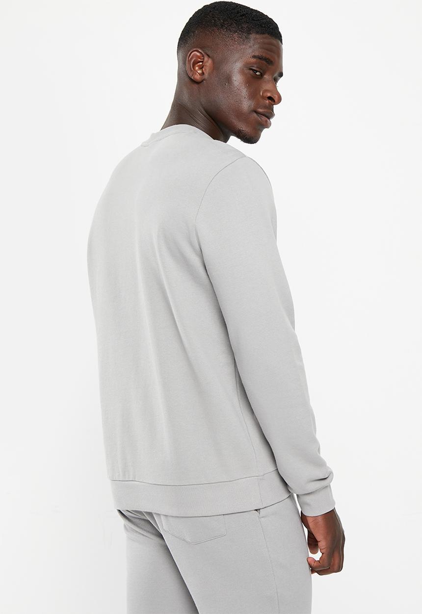 POLO - Mens sport long sleeve sweat top - grey