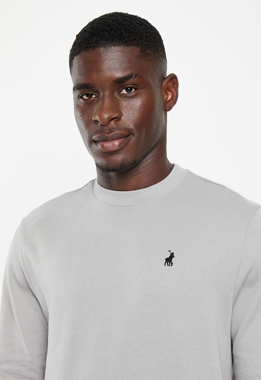 POLO - Mens sport long sleeve sweat top - grey