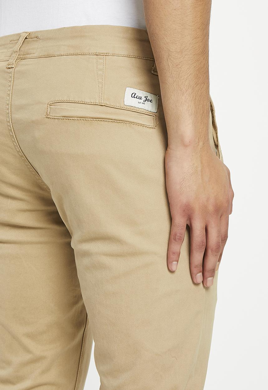 Aca Joe - Mens aca joe flat front chino pants - stone