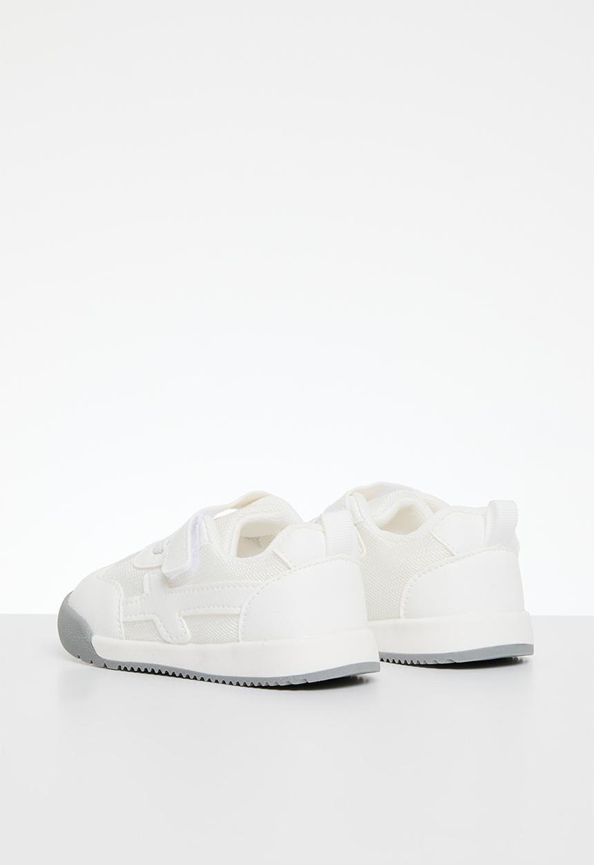 Pop Candy - Baby boys velcro sneaker - white and grey