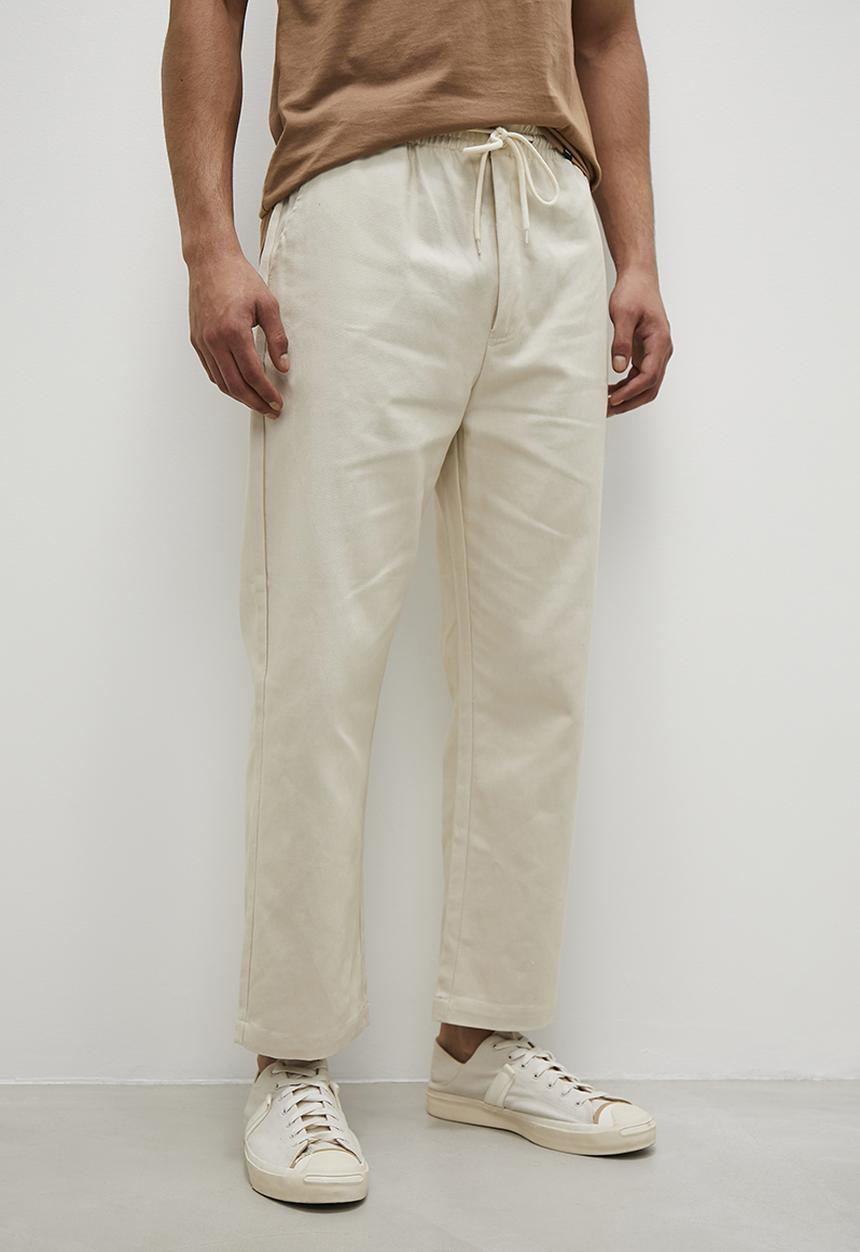 Superbalist - Declan drawcord elasticated chino pant - stone