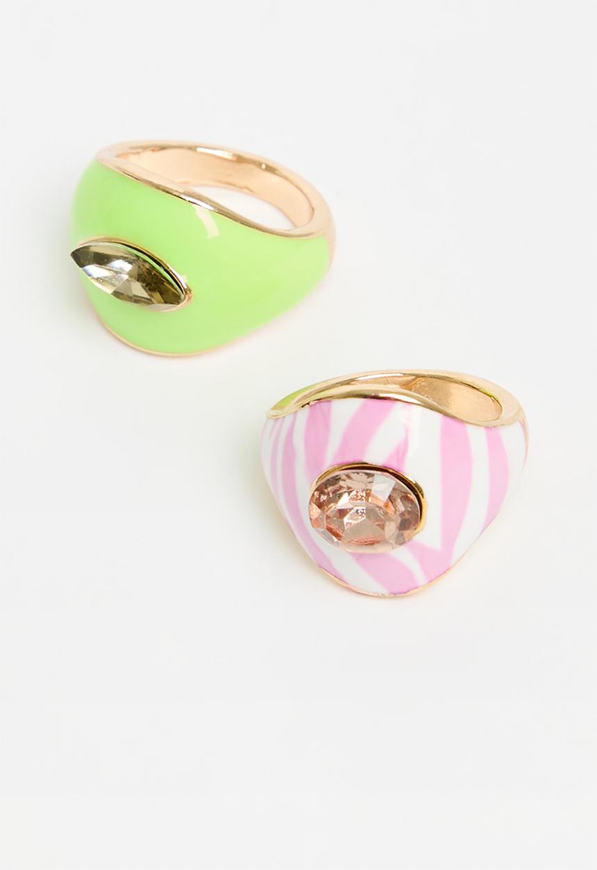 Superbalist - Ring pack - green & pink