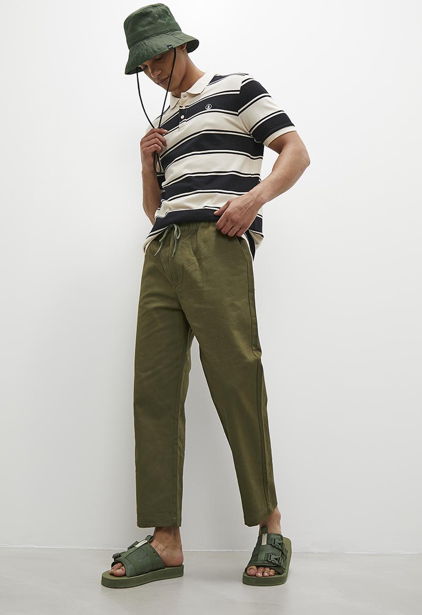 Superbalist - Declan drawcord elasticated chino pant - khaki