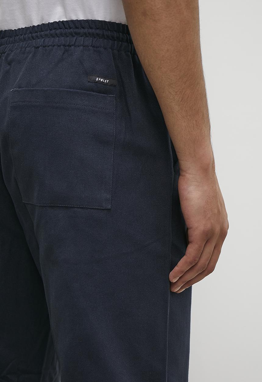 Superbalist - Declan drawcord elasticated chino pant - navy