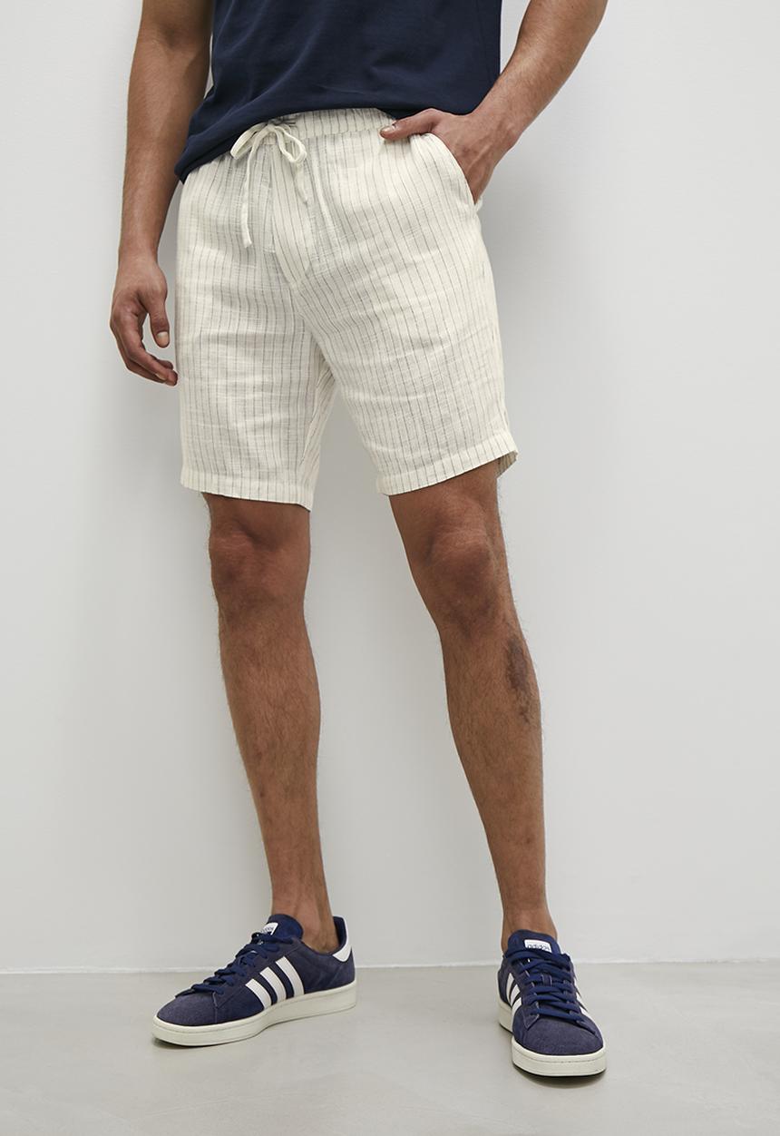 Superbalist - Reuben Fashion striped linen walk shorts - cream