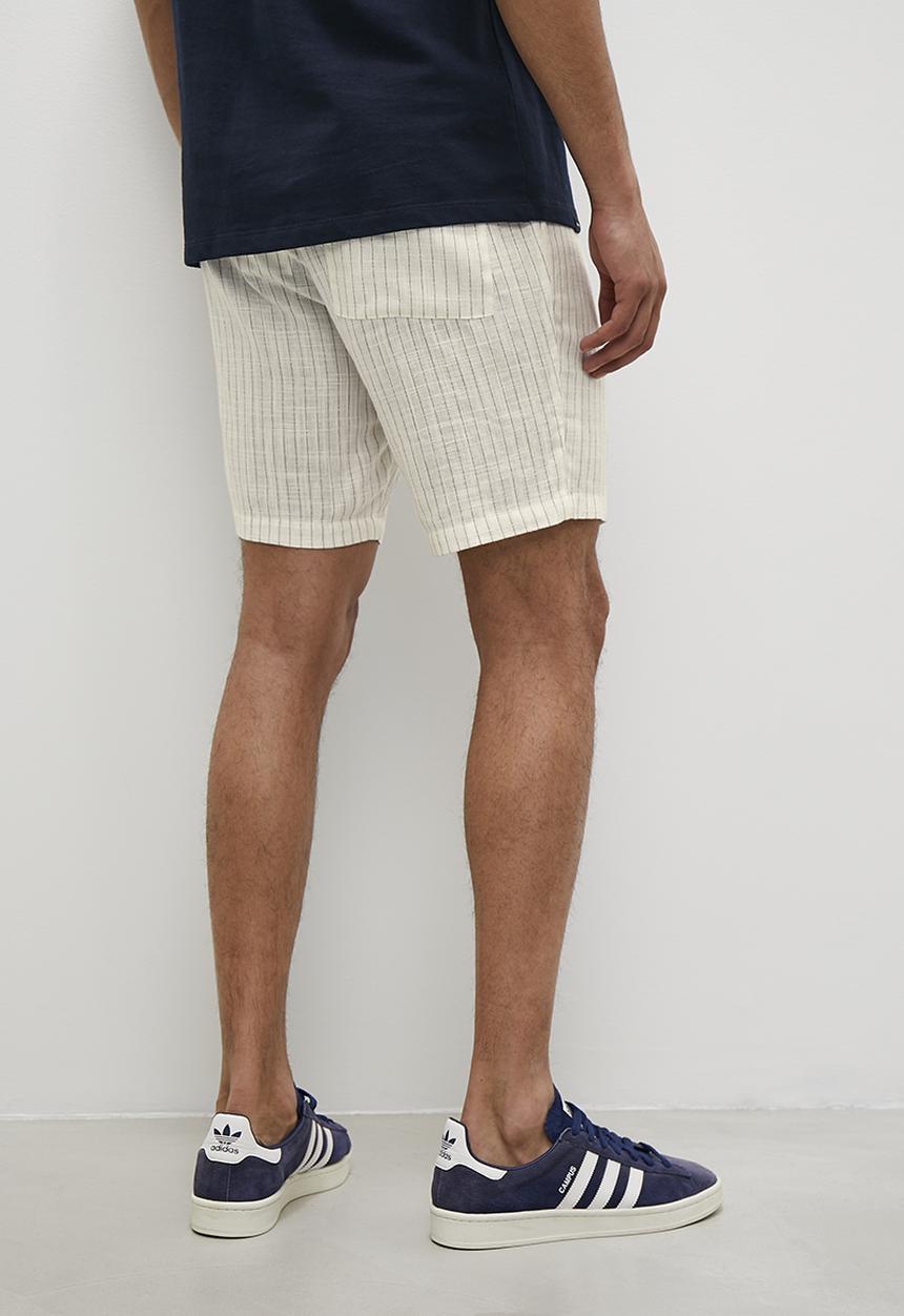 Superbalist - Reuben Fashion striped linen walk shorts - cream
