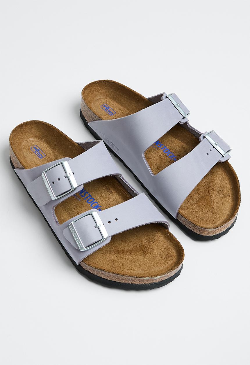 Birkenstock - Arizona sfb soft nubuck regular - purple fog