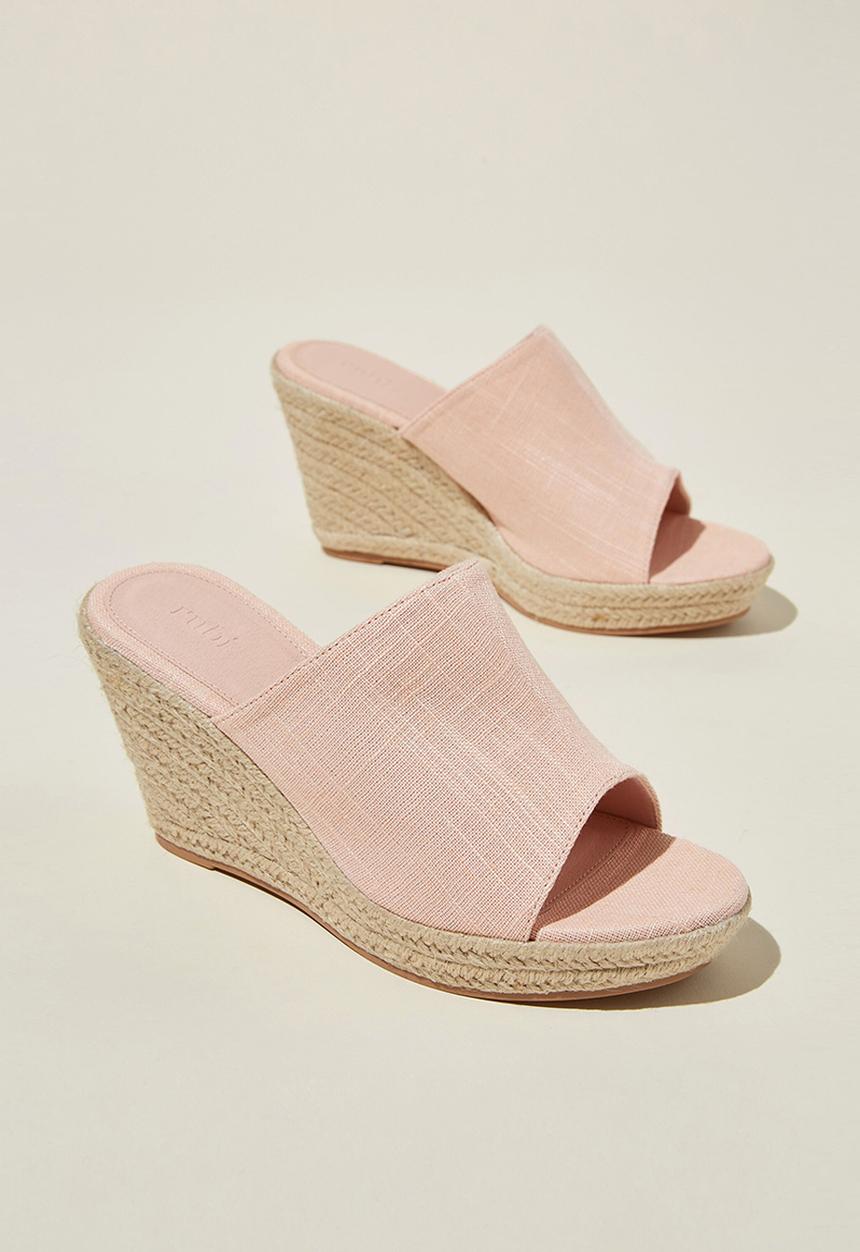 Cotton On - Zoey espadrille mule - dusty pink