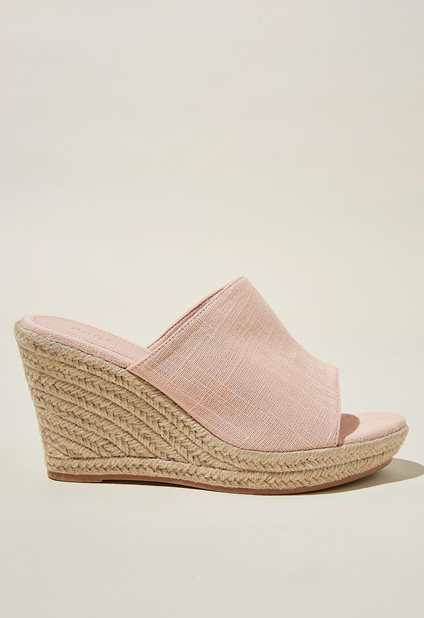 Cotton On - Zoey espadrille mule - dusty pink