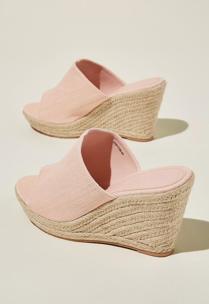 Cotton On - Zoey espadrille mule - dusty pink