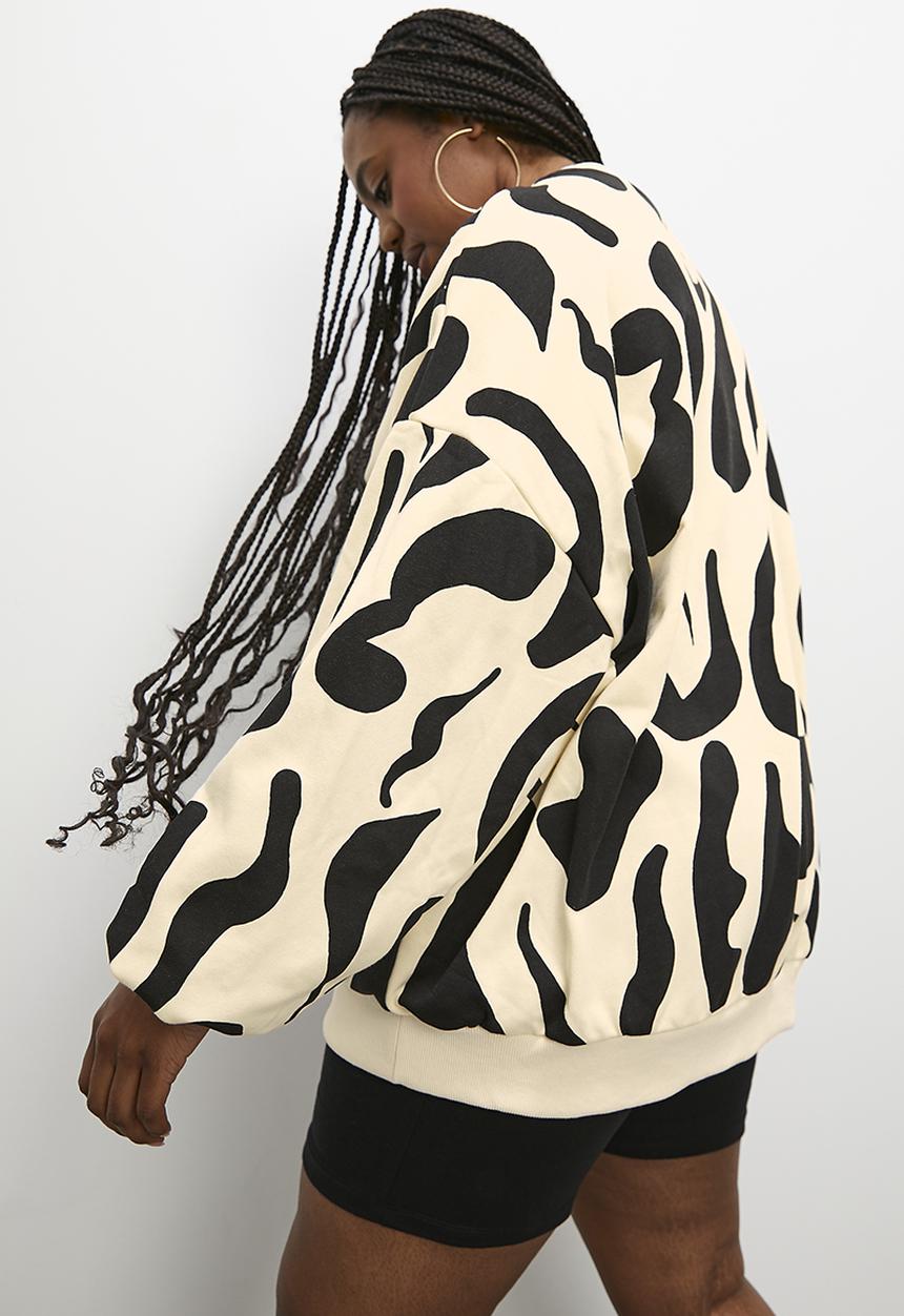Blake - Printed slouch crew -mono