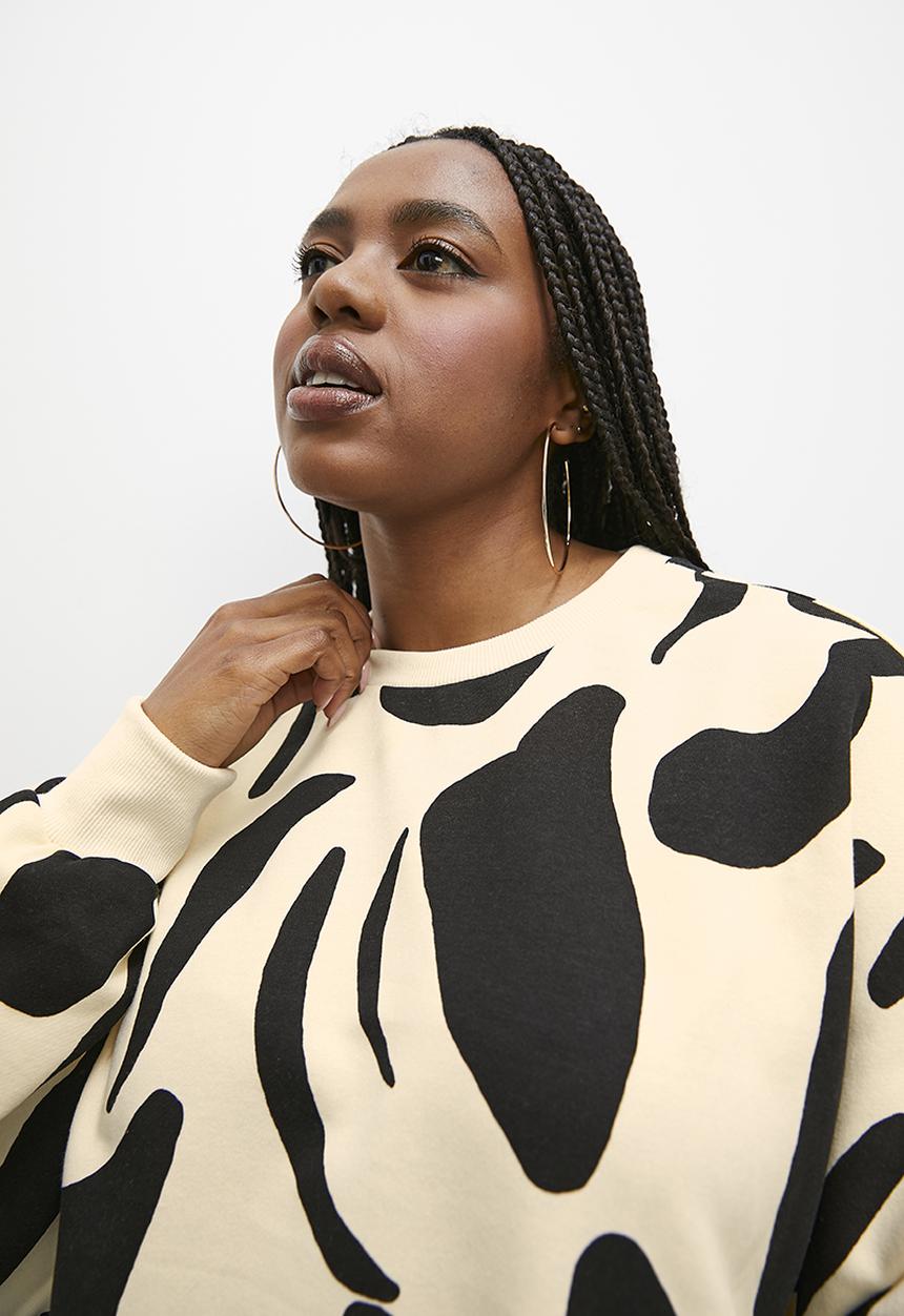 Blake - Printed slouch crew -mono