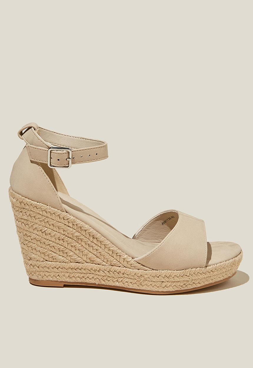 Cotton On - Luna single vamp espadrille heel - bone