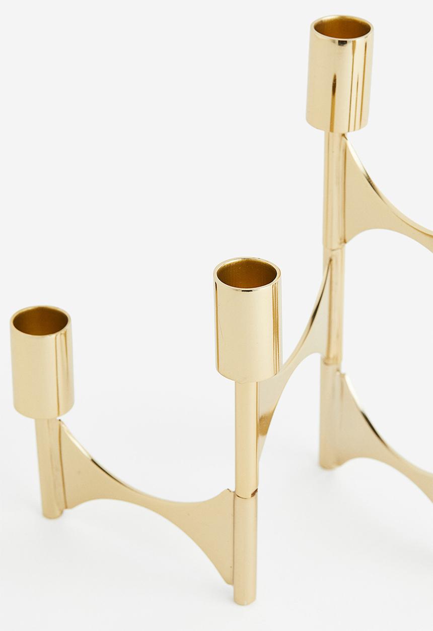 H&M - Metal candle holder - gold-coloured 