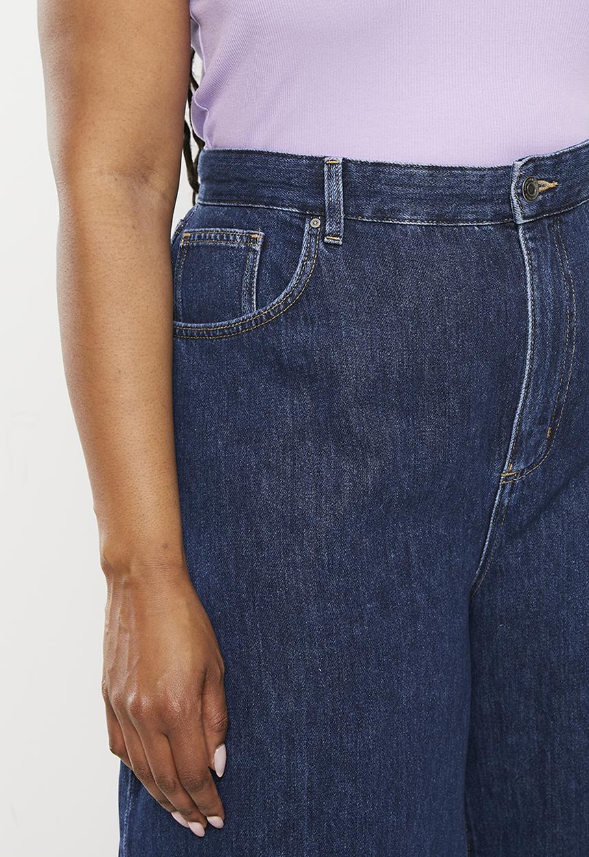 Cotton On - Plus super wide leg jean - tide blue