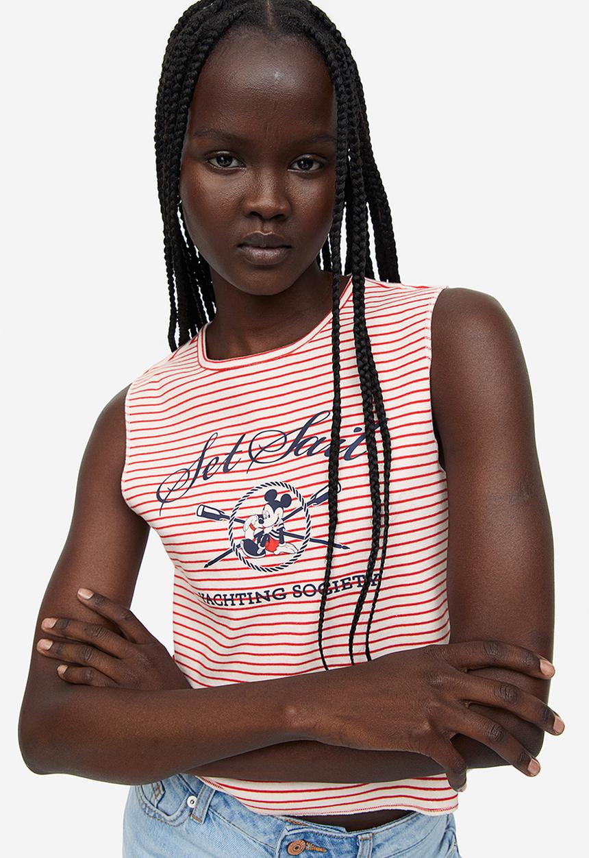 H&M - Printed vest top - red/mickey mouse 