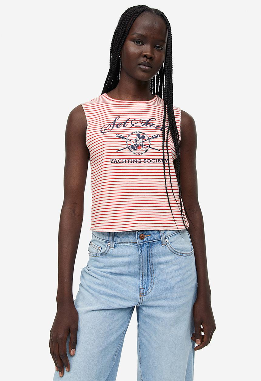 H&M - Printed vest top - red/mickey mouse 