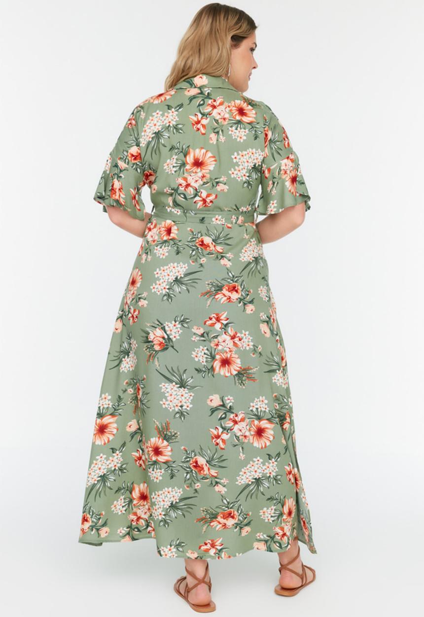 Trendyol - Plus floral maxi dress - multi
