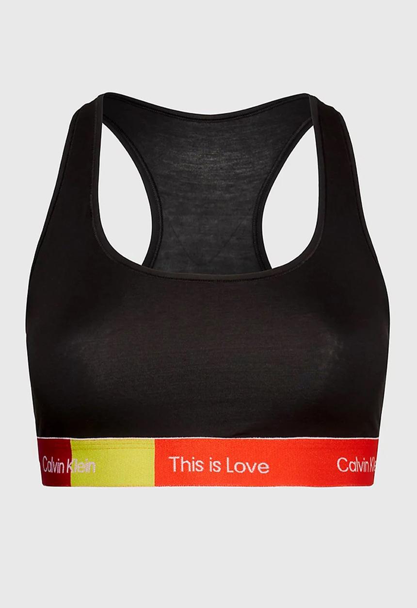 Calvin Klein - Plus unlined bralette - black/multi